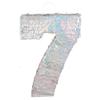 Boland - Number Pinata Size 40 x 28 x 8 cm Holographic Number Silver Anniversary Birthday Decoration Party Game view 1