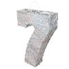 Boland - Number Pinata Size 40 x 28 x 8 cm Holographic Number Silver Anniversary Birthday Decoration Party Game view 2