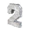 Boland - Number Pinata Size 40 x 28 x 8 cm Holographic Number Silver Anniversary Birthday Decoration Party Game view 2
