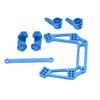 RC Front Rear Suspension Arm Kit, 1/10 RC Aluminum Alloy Parts Kit Compatible for Slash 2WD 1/10 RC Car(Blue) view 2