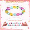 Hicarer 20-Piece Girl's Rainbow Bead Bracelets - Colorful, Stretchy Princess Bracelets for Princess Birthday Present (Vivid Style) view 2