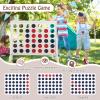 AKUSTIK Jumbo 4-to-Score Giant Game Set, Wooden Giant 4 in a Row for Kids Adults, Indoor Outdoor Party Family Connect Fun Game Toy Gift for Children with Carrying Bag (White) view 4