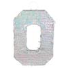 Boland - Numbers Pinata Size 40 x 28 x 8 cm Holographic Number Silver Anniversary Birthday Decoration Party Game view 1