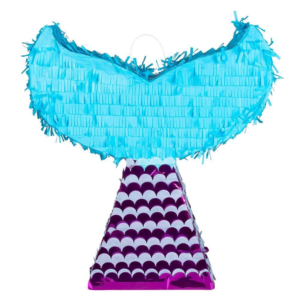 Boland 30964 - Pinata Mermaid Tail Size 45 x 40 x 9 cm Mermaid Tail Purple Turquoise Birthday Decoration Party Game Gift