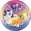 My Little Pony Birthday Party Supplies Favor Deluxe Bundle Pack Serves 16 includes 16 Plates, 16 Napkins, 1 Table Cover, 1 Banner, 16 Loot Bags, 24Tattoos, 1 Dinosaur Sticker Sheet view 2