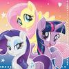 My Little Pony Birthday Party Supplies Favor Deluxe Bundle Pack Serves 16 includes 16 Plates, 16 Napkins, 1 Table Cover, 1 Banner, 16 Loot Bags, 24Tattoos, 1 Dinosaur Sticker Sheet view 3