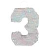 Boland - Numbers Pinata Size 40 x 28 x 8 cm Holographic Number Silver Anniversary Birthday Decoration Party Game view 1