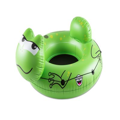 BigMouth Inc Large Frog River Tube with Mesh Seat, Heavy Duty Vinyl Raft for Waterway Drifting, Built-in Cup Holder and Grab Rope, Comfortable Floating Ride for Lakes, Streams, Adults and Kids