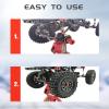 HOPLEX Beadlock Wheels and Tires 4Pcs Metal Micro Crawler Tires with Red 7mm RC Wheel Hex Hub Spacer for Axial SCX24 90081 1/24 RC Crawler Car Upgrade Parts Accessories view 4