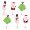 Baker Ross 6 x Christmas Bouncy Figures Toys for Kids Pop Up Toy - Ideal for Party Bag Fillers, Stocking Fillers, Classroom Prize or Small Gift FC280 view 3