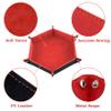 SIQUK 4 Pieces Dice Tray Set Foldable Dice Trays Hexagon Dice Rolling Tray PU Leather Dice Holder for Dice Games like RPG, DND and Other Table Games(Orange, Yellow, Cyan, Violet) view 3