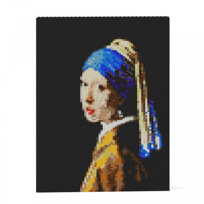 JEKCA Girl with a Pearl Earring Brick Painting 01S | Painting Plastic Building Blocks | Age 14+
