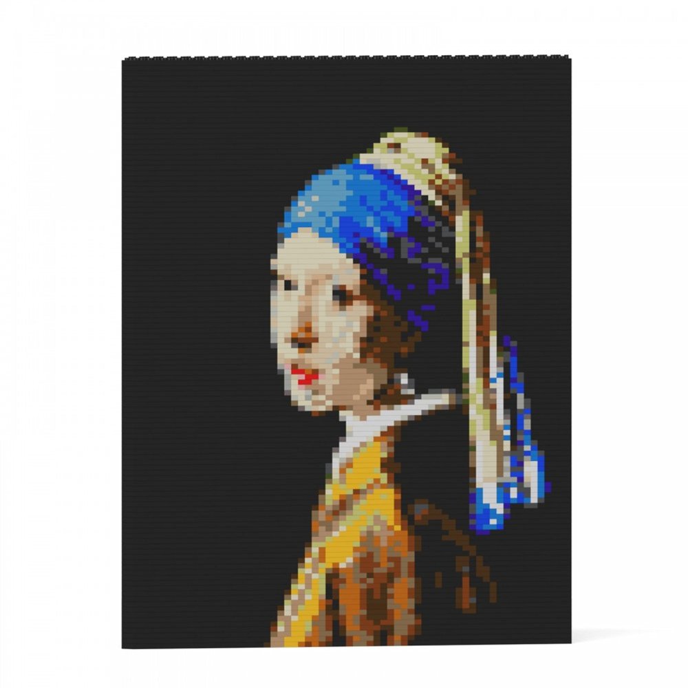 JEKCA Girl with a Pearl Earring Brick Painting 01S | Painting Plastic Building Blocks | Age 14+