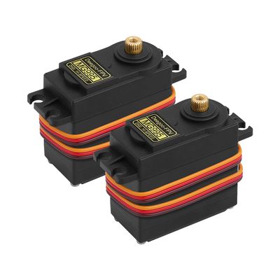 Deegoo-FPV [2-Pack] Servo Motor MG995 Metal Gear Servo Waterproof Digital High Speed Torque Servo Motor for RC Airplane Helicopter Mechanical Arm Car Control Angle 180
