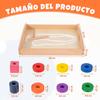 Adena Montessori Wooden Lacing with Tray Stringing Bead Set Toy,Montessori Wooden Beads Shape Sequencing Set for 1 2 3 Year Old Toddler,Fine Motor Skills Preschool Educational Learning for Kids Gifts view 3