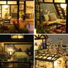 GuDoQi DIY Miniature Dollhouse Kit, Tiny House kit with Music, Miniature House Kit 1:24 Scale, Great Handmade Crafts Gift for Birthday Christmas Day, Vintage Courtyard view 3