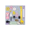 MIA Montessori Busy Board Sensory Activity Board Grey Wooden Animals 30 cm view 1