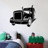 Heavy Truck Jumbo Trailer Trucks Trailer Truck Big Truck Trucks Silhouette Vinyl Wall Art Sticker Decal Home Kids Room Trucking Room Boys Room Wall Dcoration Design Dcor Decal Size (22x30 inch) view 2