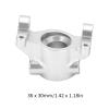 Dilwe Front C Hub Carrier, CNC Aluminium Alloy Front C Hub Carrier Set RC Car Accessories Fit for Axial RBX10 Ryft 1/10 RC Car(Silver) view 2