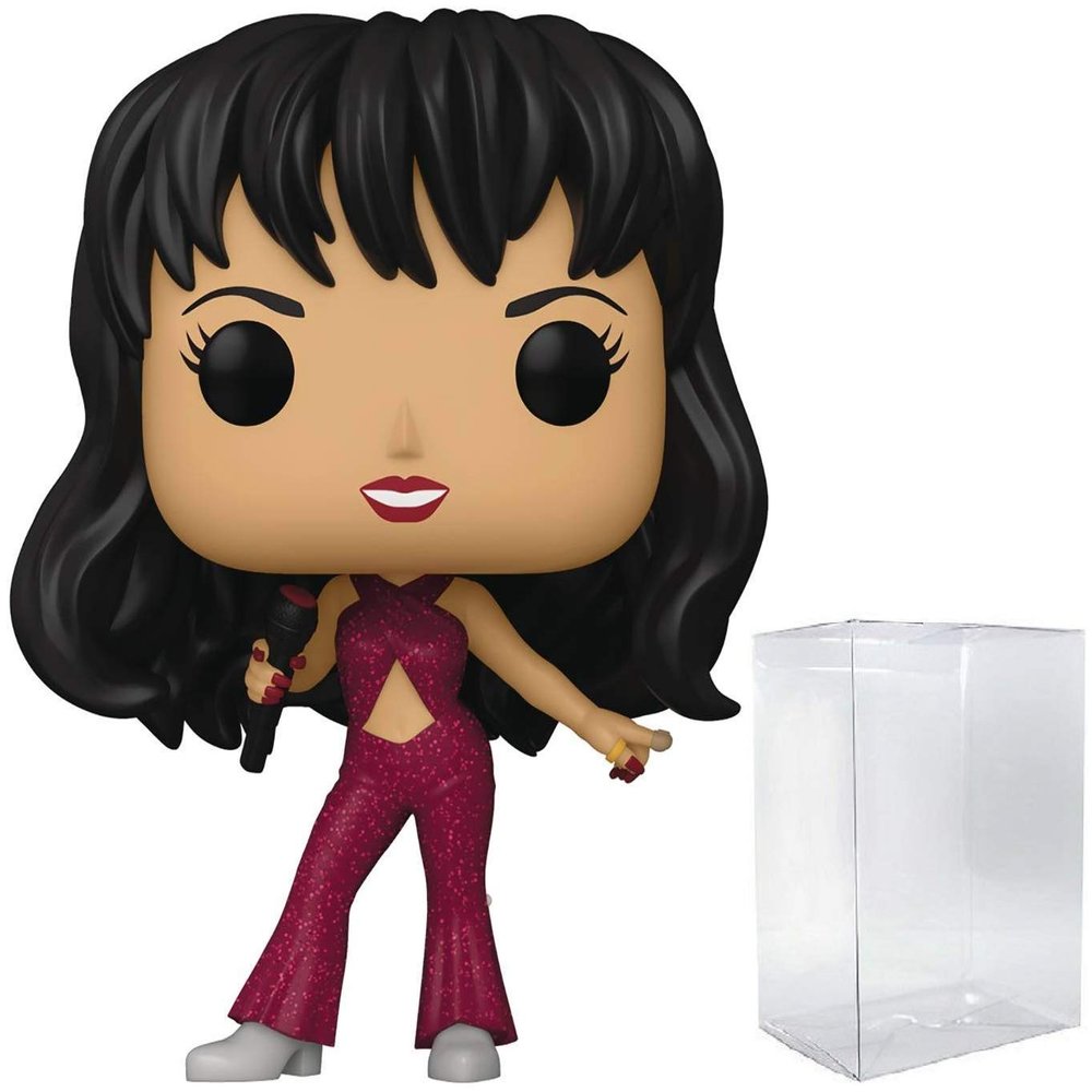 Funko Selena (Burgundy Outfit) Pop! Vinyl Figure (Bundled with Compatible Pop Box Protector Case), Multicolored, 3.75 inches
