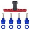 ShareGoo 17mm Wheel Hex Wrench & 12mm to 17mm Wheel Hex Drive Hub Adapter 15mm Offset Extension Compatible with Tamiya Axial RC4WD Traxxas Redcat 1/10 RC Car Buggy Truck (Blue) view 2