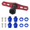 ShareGoo 17mm Wheel Hex Wrench & 12mm to 17mm Wheel Hex Drive Hub Adapter 15mm Offset Extension Compatible with Tamiya Axial RC4WD Traxxas Redcat 1/10 RC Car Buggy Truck (Blue) view 4