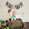 One High Chair Banner - First Birthday Decor, Happy 1st Birthday Banner, Highchair Party Decorations for Photo Booth Props (Football) view 4