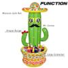Triumpeek 55" Inflatable Cactus Cooler, Fiesta Cactus Ice Bucket Wearing Sombrero for Summer Swimming Pool Hawaiian Themed Party Supplies, Cinco de Mayo Party Cooler Decor view 3