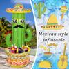 Triumpeek 55" Inflatable Cactus Cooler, Fiesta Cactus Ice Bucket Wearing Sombrero for Summer Swimming Pool Hawaiian Themed Party Supplies, Cinco de Mayo Party Cooler Decor view 4