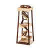 AmishToyBox.com Pyramid Marble Tower Run Wooden Toy - 39" High - Pack of Marbles Included (Walnut and Natural Finish) view 1