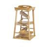 AmishToyBox.com Pyramid Marble Tower Run Wooden Toy - 39" High - Pack of Marbles Included (Harvest Stain Finish) view 1