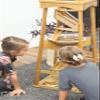 AmishToyBox.com Pyramid Marble Tower Run Wooden Toy - 39" High - Pack of Marbles Included (Harvest Stain Finish) view 2