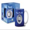 Ner Mitzvah Spinning Hanukkah Dreidel Mug - Happy Hanukkah Decorations - Blue & White Hanukkah Party Favors Idea view 2