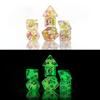 0606 Dice Set - Melon Ball Glowworm view 1