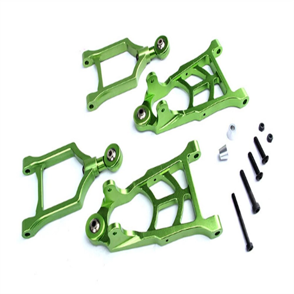 DAPENGNIAO 1/5 rc car Baja CNC Front Alloy arm Set for hpi Baja 5b Parts km rovan Accessories (Color : Green)