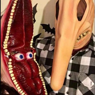LyY8FF Halloween Horror Mask Latex Cosplay Adam and Barbara Mask (Barbara + Adam)