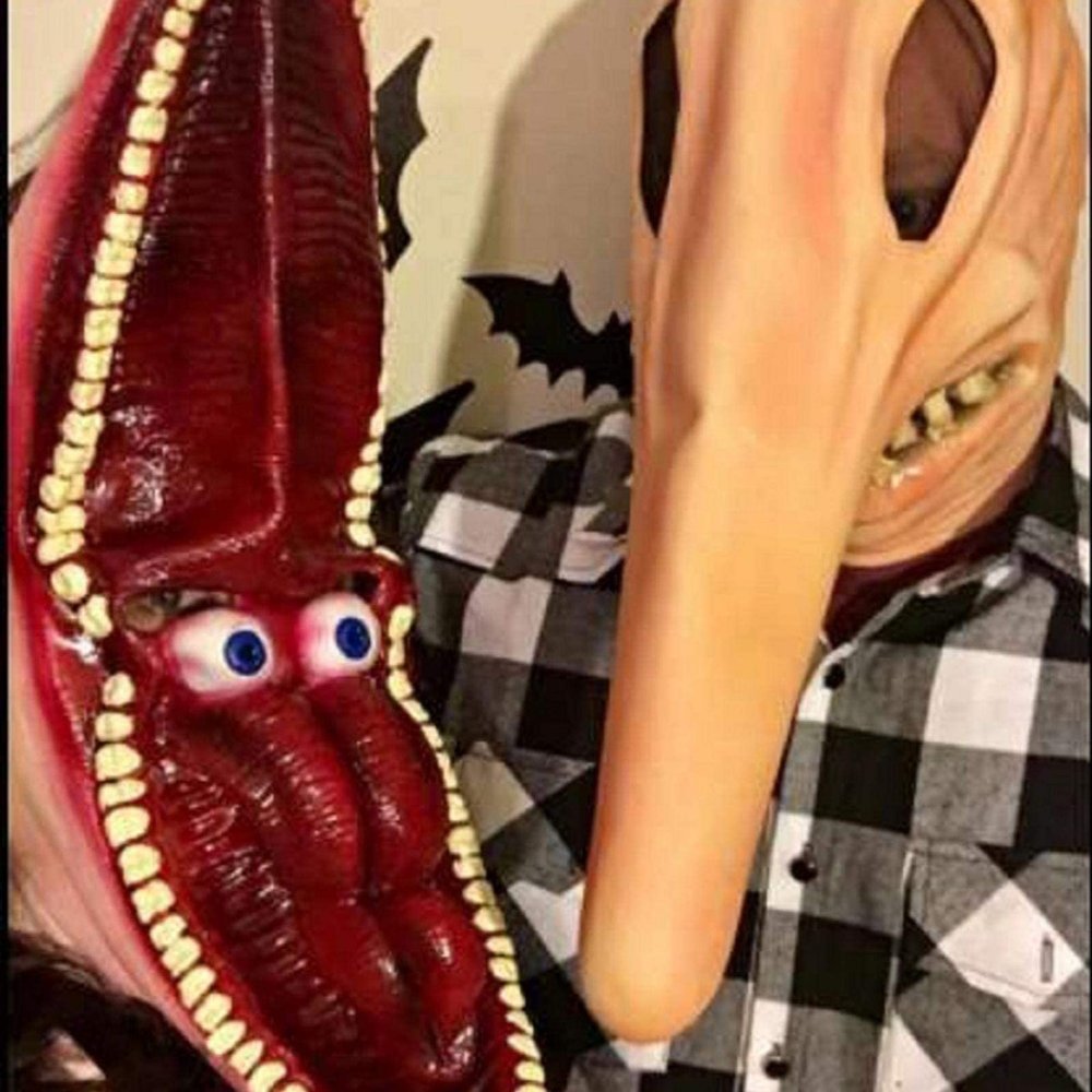 LyY8FF Halloween Horror Mask Latex Cosplay Adam and Barbara Mask (Barbara + Adam)