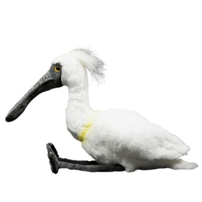 FRANKIEZHOU Simulation Spoonbill Plush Toys-Cute High Lifelike Black-Faced Wild Stuffed Animals-Real Life Bird Plush Toy Gifts for Kids,Home Decor,12" Long
