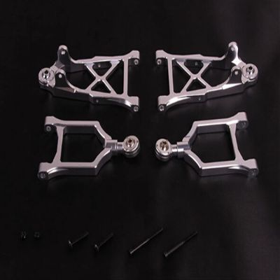 DAPENGNIAO 1/5 rc car Baja CNC Front Alloy arm Set for hpi Baja 5b Parts km rovan Accessories (Color : Silver)