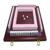 Erencook Miniature Chinese Mahjong Game Set with Foldable Table 144 Mini-Tiles, Case, and Accessories, Travel Set (Pink, 22MM) view 1