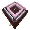 Erencook Miniature Chinese Mahjong Game Set with Foldable Table 144 Mini-Tiles, Case, and Accessories, Travel Set (Pink, 22MM) view 2