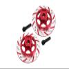 Axial 1/10 RBX10 Ryft 4WD Rock Bouncer AXI03005 Upgrade Parts Aluminum Hex With Brake Disk (Silver Inlay Version) - 4Pc Set Red view 1