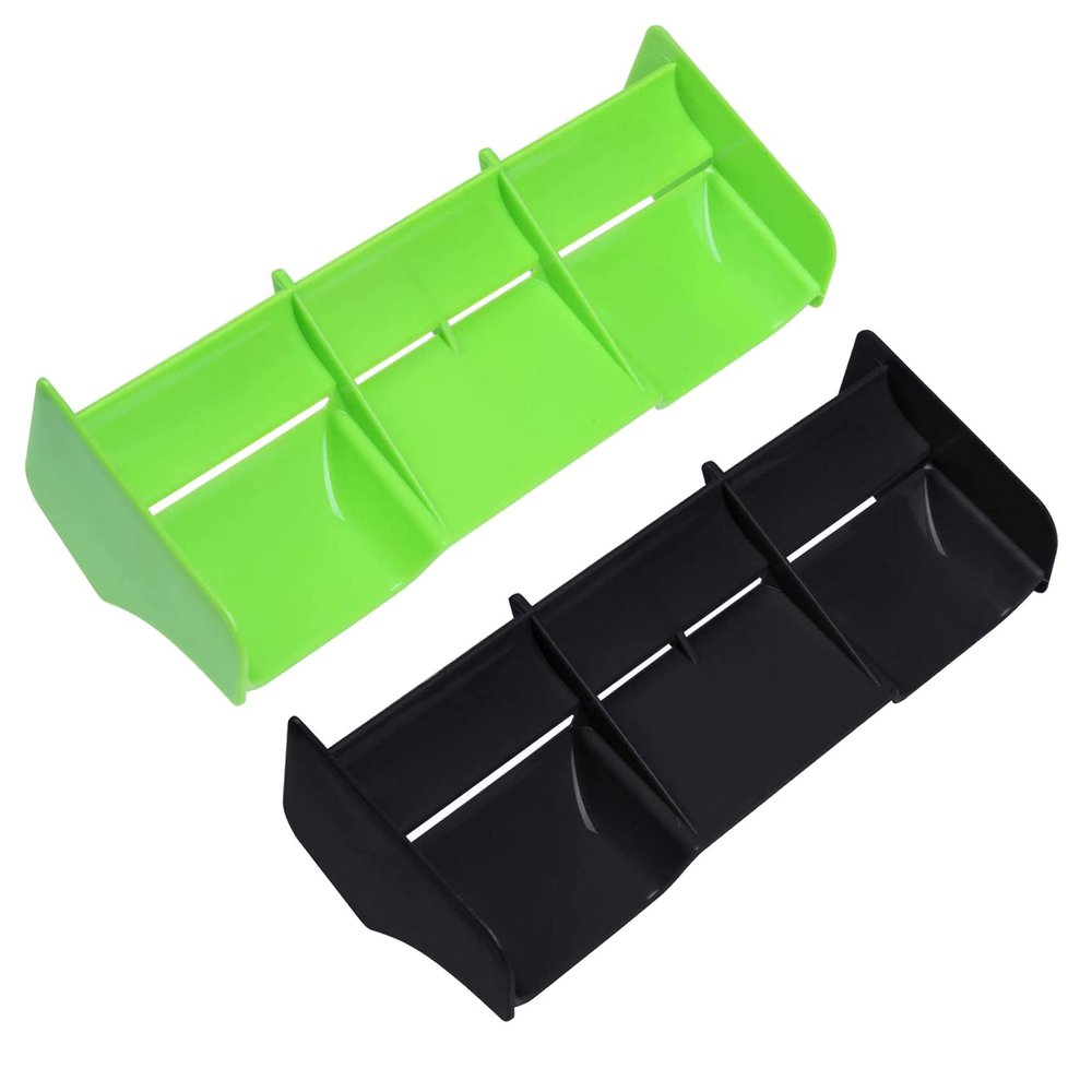 LAFEINA 2 Pack Rear Spoiler Tail Wing for 1/8 Model RC Off-Road Buggy Racing HSP HPI Redcat Car (White & Yellow)