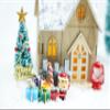 1:12 Scale Dollhouse Christmas Kit 9PCS Miniature Christmas Tree Mistletoe Xmas Wreath Miniature Candy Crutch Ornament Decorations Simulation Gifts (9 PCS Christmas Tree Set) view 2