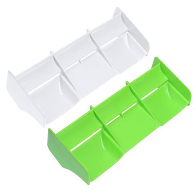 LAFEINA 2 Pack Rear Spoiler Tail Wing for 1/8 Model RC Off-Road Buggy Racing HSP HPI Redcat Car (White & Green)