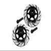 Axial 1/10 RBX10 Ryft 4WD Rock Bouncer AXI03005 Upgrade Parts Aluminum Hex With Brake Disk (Silver Inlay Version) - 4Pc Set Black view 1
