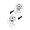 Axial 1/10 RBX10 Ryft 4WD Rock Bouncer AXI03005 Upgrade Parts Aluminum Hex With Brake Disk (Silver Inlay Version) - 4Pc Set Silver view 1