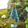 1:12 Scale Dollhouse Christmas Kit Mini Scene Decor Pine Tree Mistletoe Xmas Wreath Miniature Snowman Candy Crutch Ornament Desktop Decorations Simulation Candy Canes Gifts (All 7PCS) view 2