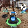 43" Saucer Tree Swing for Kids, 360 Rotate Waterproof Flying Saucer Swing with Swivel, Hanging Straps, Adjustable Ropes, Round Mat Spinner Swing for Tree/Swing Set, Green view 2