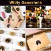 600 PCS 1.5 Inch Happy 90th Birthday Roll Stickers, 8 Different Design Black Gold Happy 90th Birthday Round Labels Birthday Party Favor Anniversary Party Supplies, Handmade Sticker view 4